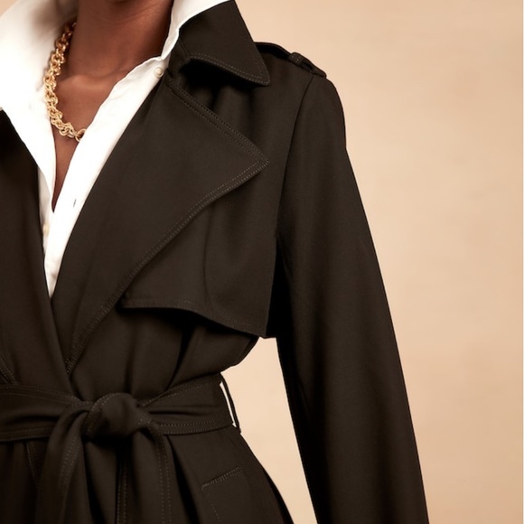 NWOT Banana Republic Soft Trench Coat - Picture 3 of 11